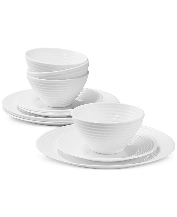 Arch Studio Opal Glass Spiral 9 Pc. Dinnerware Set (Incomplete Set)