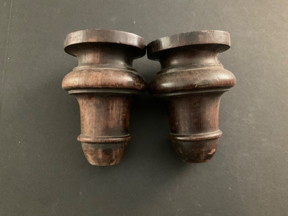19th Century Solid Rosewood Feet Legs