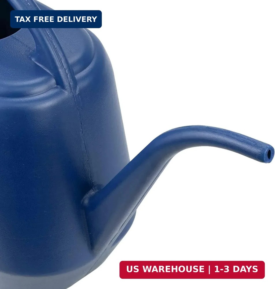 Fasmov Plastic Watering Can, Blue, 1-Gallon