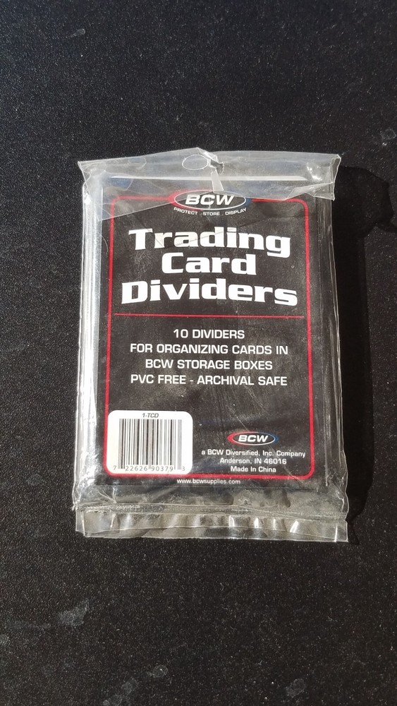 BCW 10-count plastic trading card dividers
