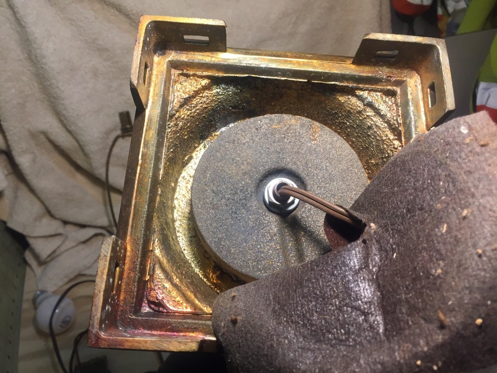 Art Deco Thick HEAVY solid CAST brass table lamp