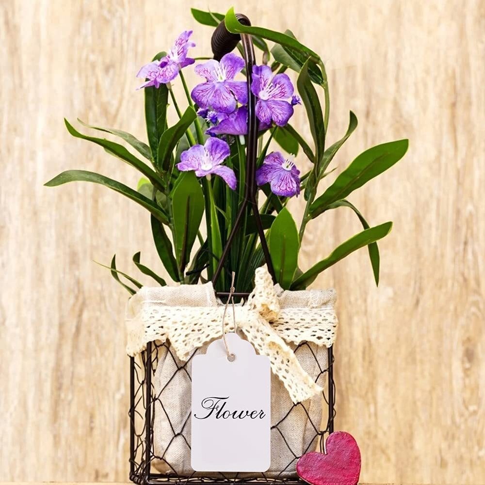 Paper Tags Gift Hang Tags With String 200pcs White