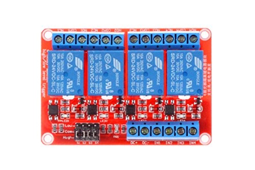 NOYITO 4 Channel Relay Module High Low Level Trigger with 4-Channel 24V