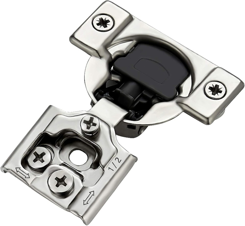 Self-Closing 10 Pack Soft Close Hinges - Adjustable Satin Nickel for Cabinets