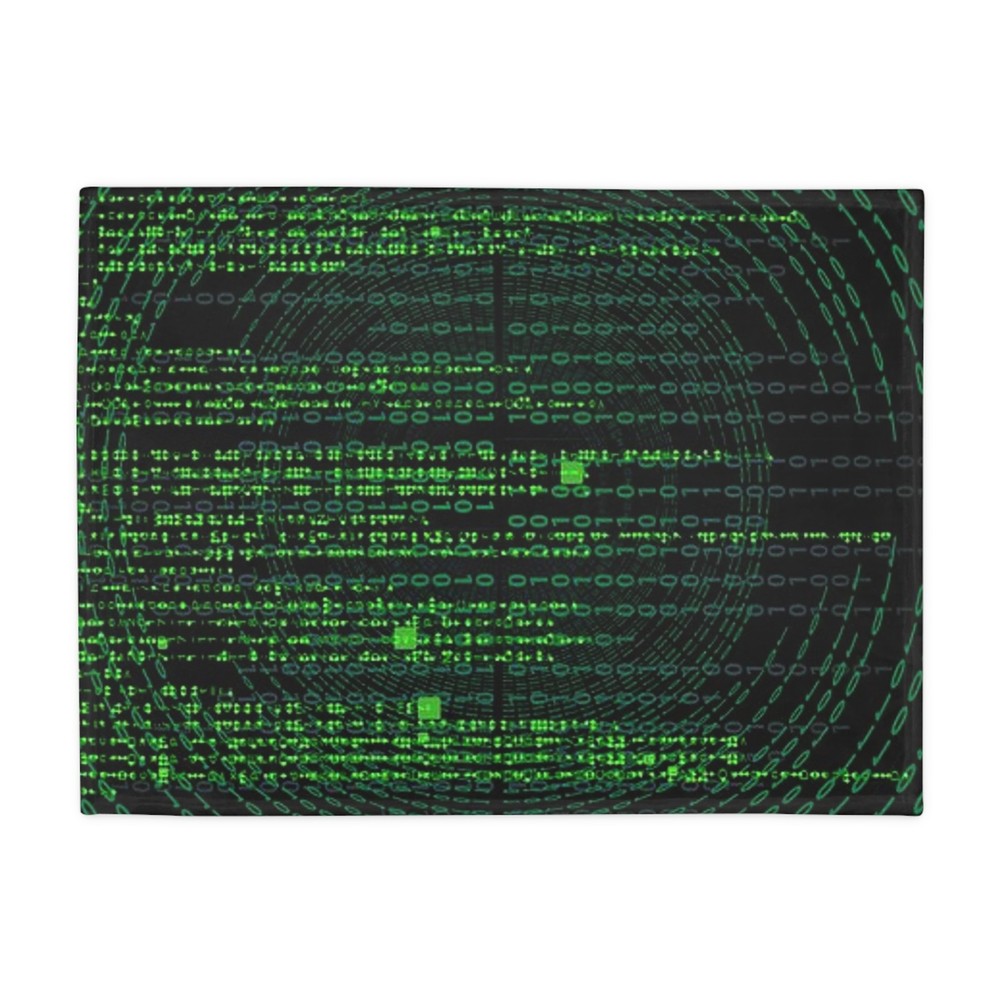The Matrix Grid Plush Fleece Blanket