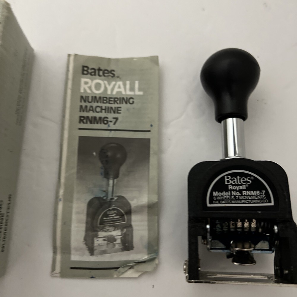 Bates Royal RNM6-7 Automatic Numbering Machine