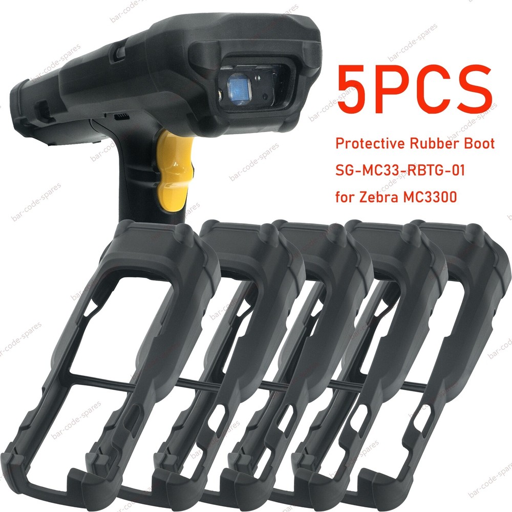 5PCS Protective Rubber Boot SG-MC33-RBTG-01 for Zebra MC3300 Barcode Scanner