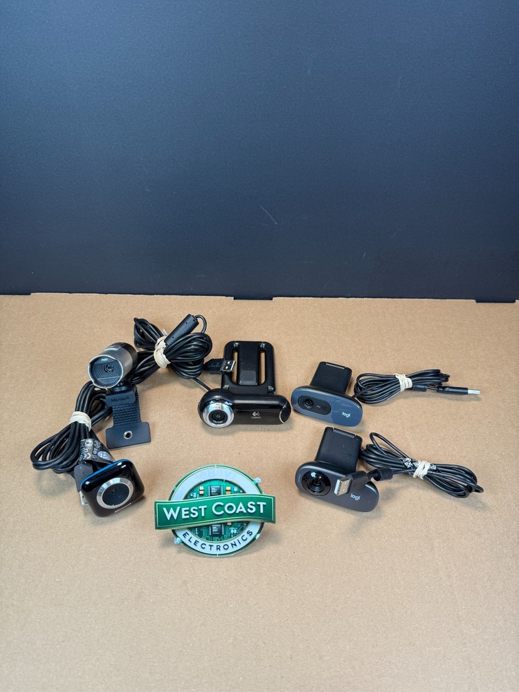 Lot of 5 Webcams Logitech & Microsoft Tested Work Ships Fast!!!