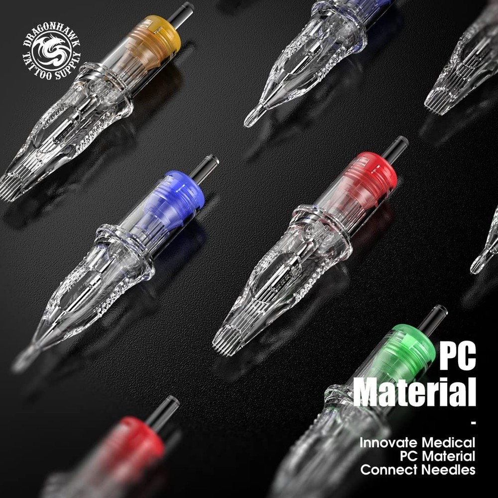 Professional 20 Pcs 9RL Tattoo Cartridges - Stable & Precision Needles Inside