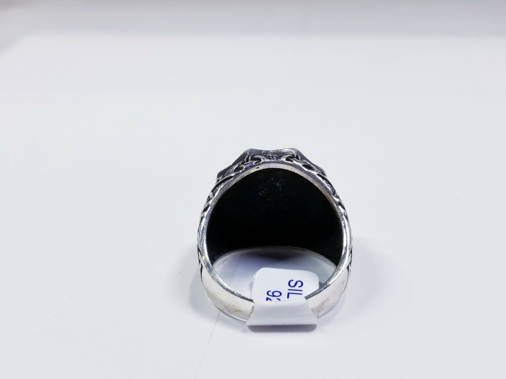 HANDCRAFTED BABALON SILVER 925 RING - SZ 12.75