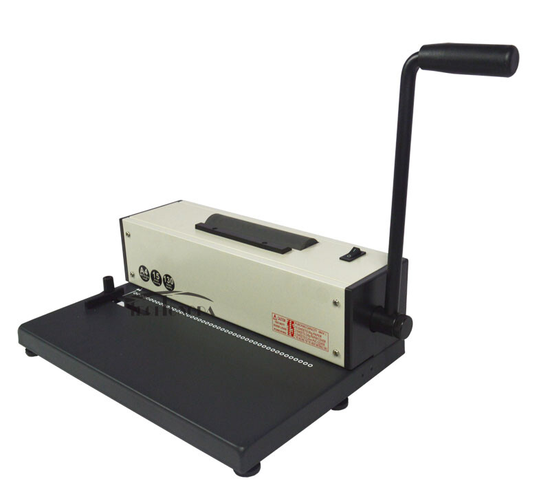Intbuying 110V Desk Calendar Notebook Maker Plastic Spiral Coil Binding Machine
