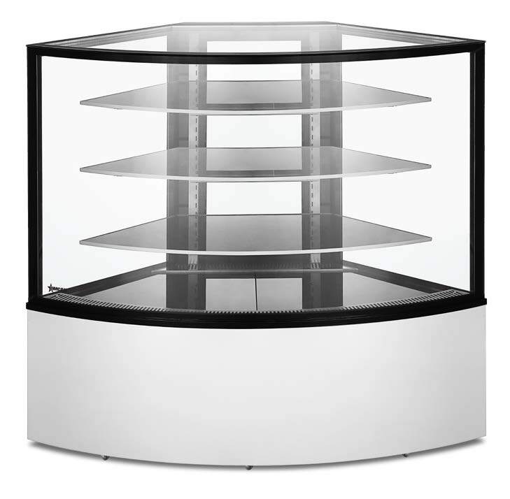 Omcan USA 47708 59" Refrigerated Vertical Display Case, Self-Contained Squar...