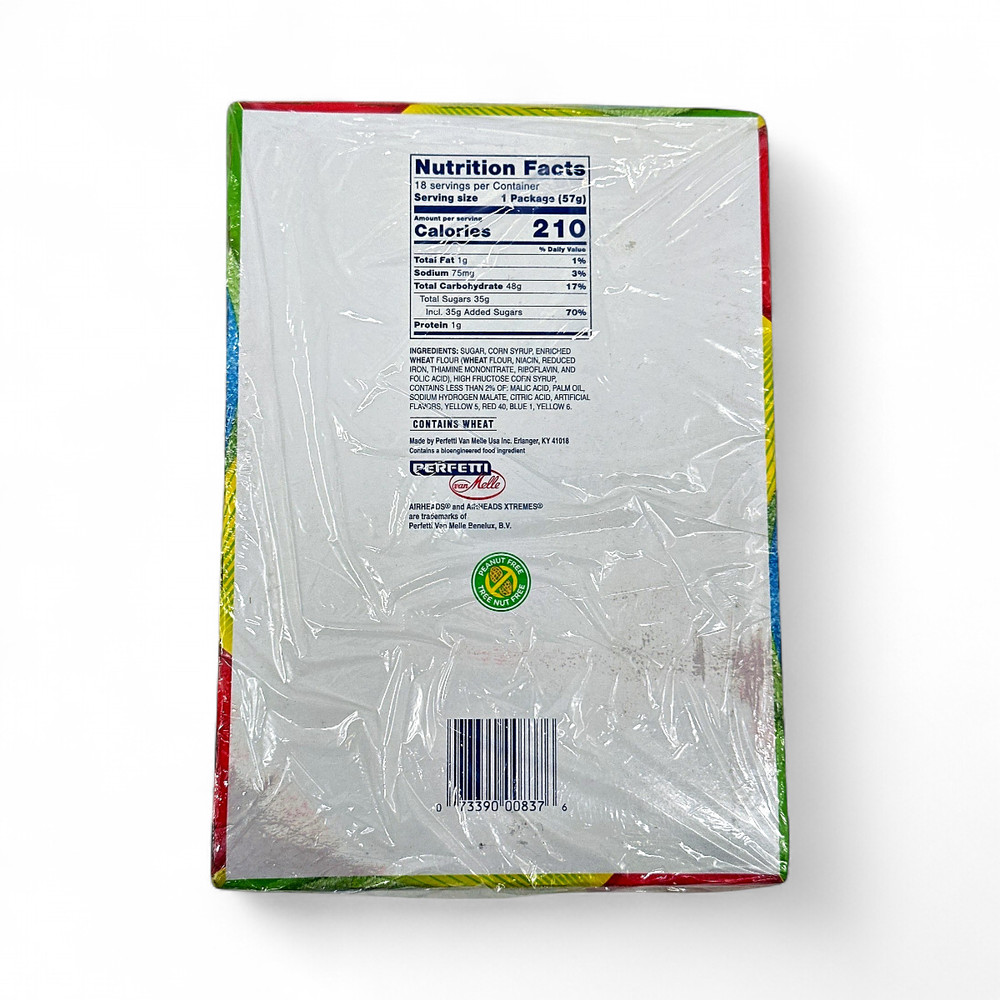 Airheads Xtremes Rainbow Berry Candy Strips 2 OZ. 18-Pack