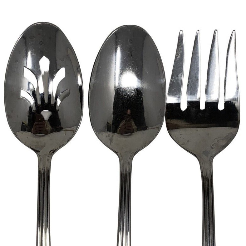 Hamilton Silversmiths American Classic Stainless 3 Piece Serving Set Flatware