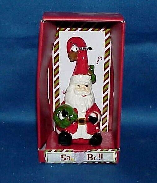 CERAMIC SANTA BELL TRANSPAC VERY CUTE