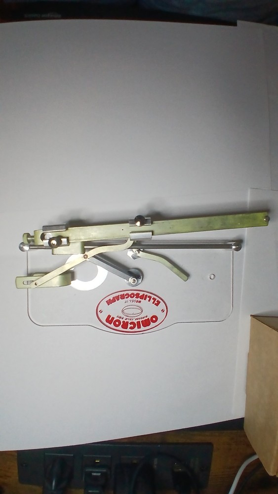 Vintage Omicron Ellipsograph Model 17, a drafting tool. With box and manuals.
