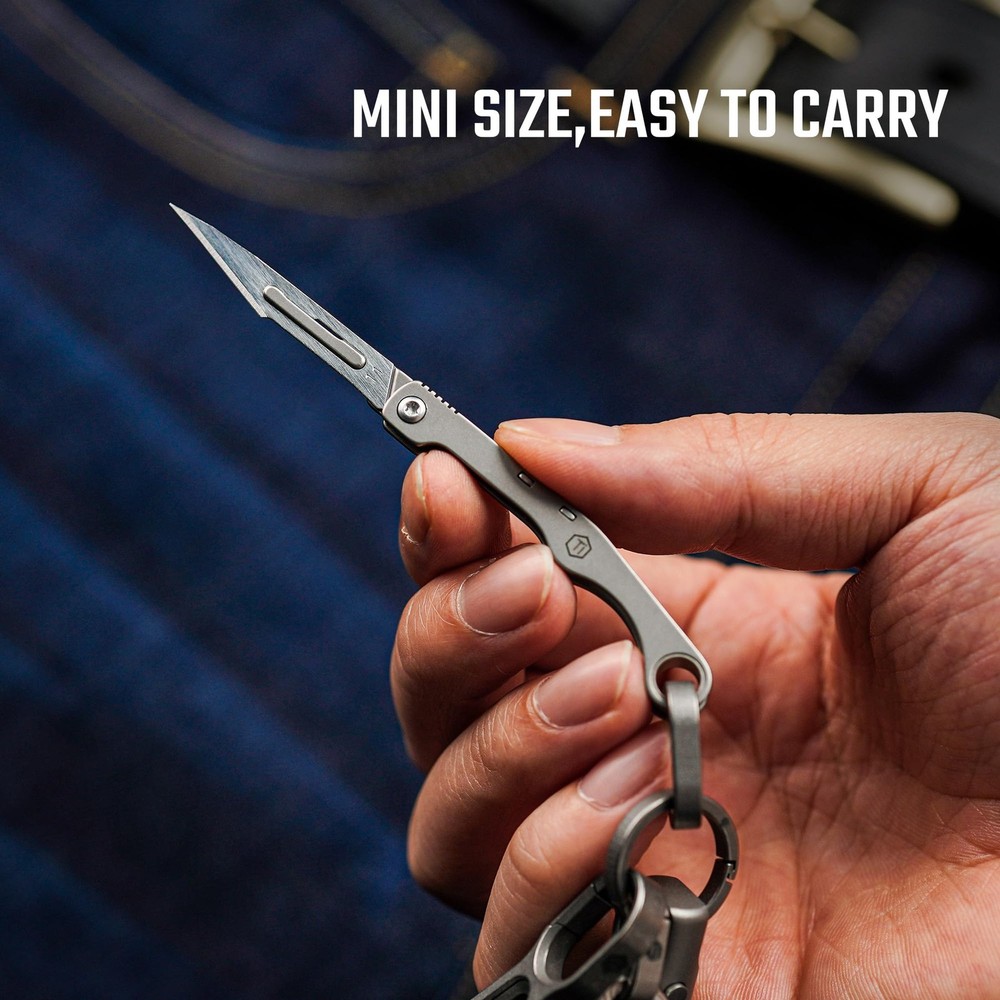 KeyUnity KK13 Precision Craft Utility Blade Titanium Handle Mini Kk13grey