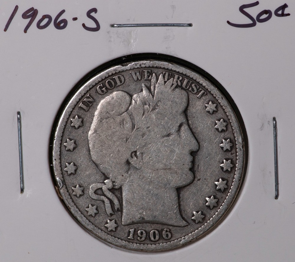 1906-S BARBER HALF DOLLAR