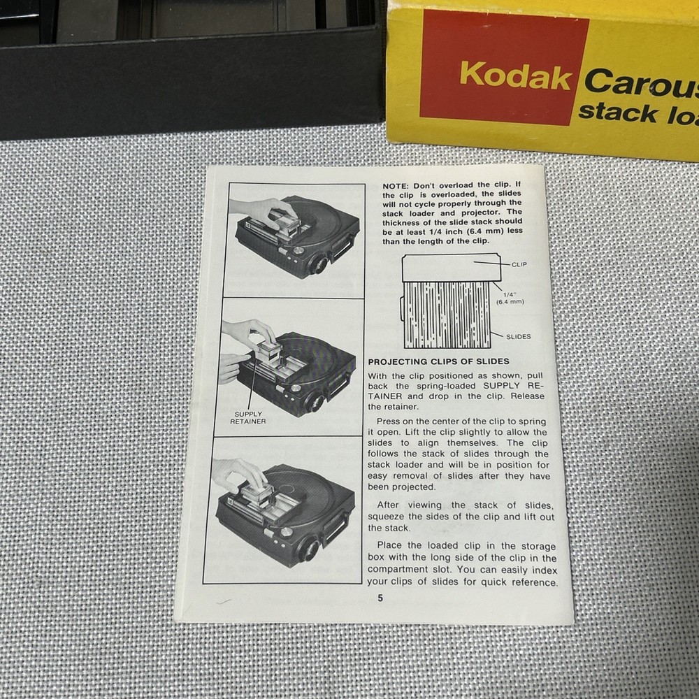 Kodak Carousel Stack Loader B40 with Box for Slide Projector Excellent