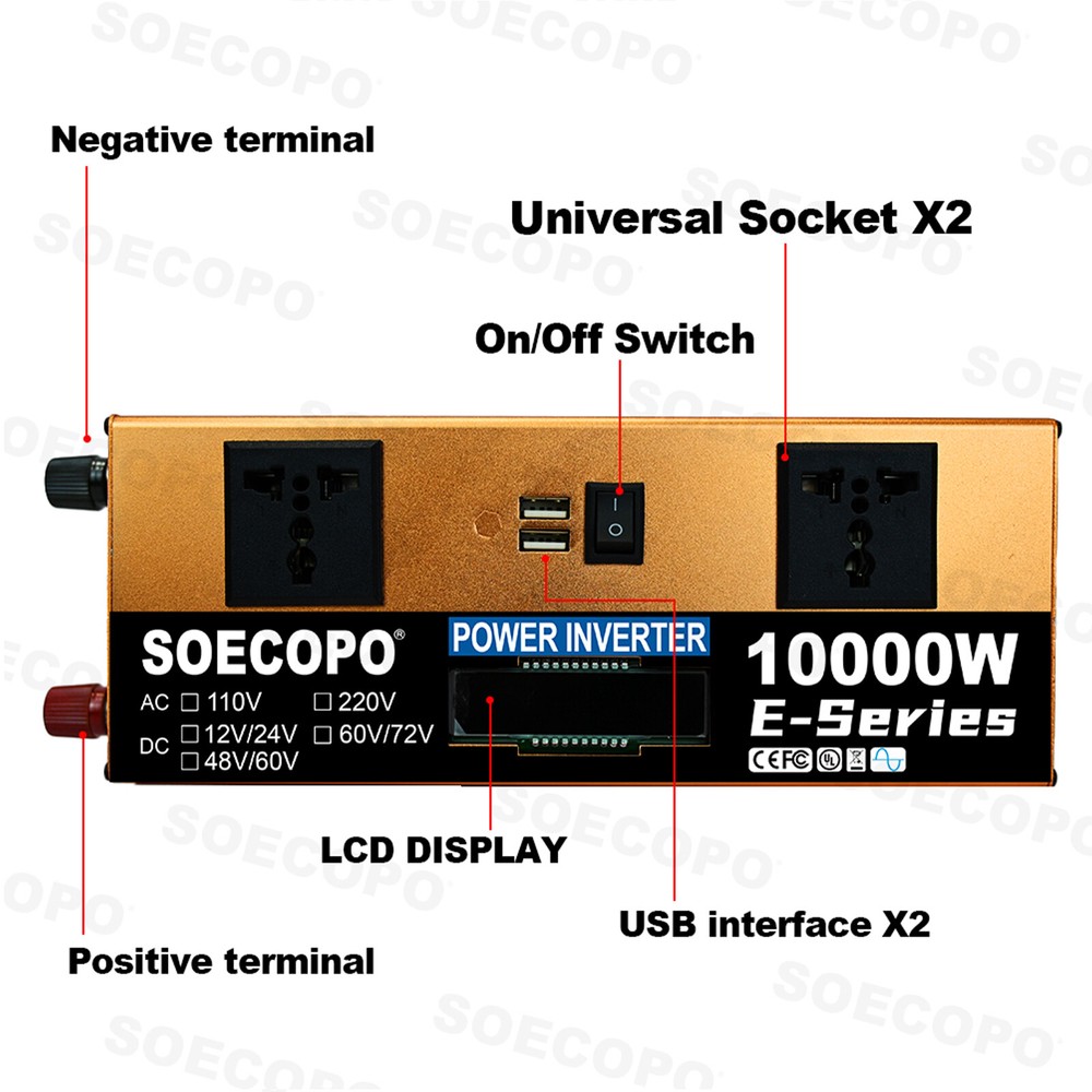10000W Solar Kit - 500W Panel 100A MPPT Controller DC Cable 12V/24V to 110V