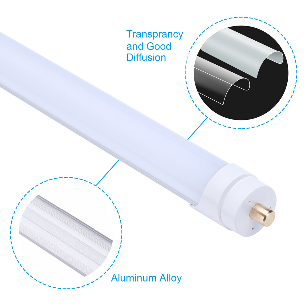 T8 FA8 Single Pin 8' Led Tube Light Bulbs 45W 8 FT Led Shop Light 5000K 6000K