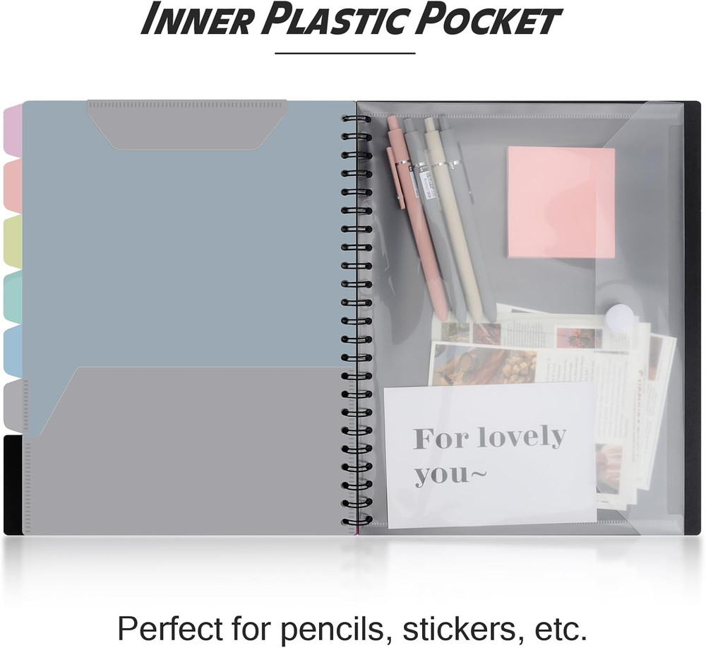 Clipboard with Folder Organizer, 12 Pockets Project Organizer - Refillable Li...