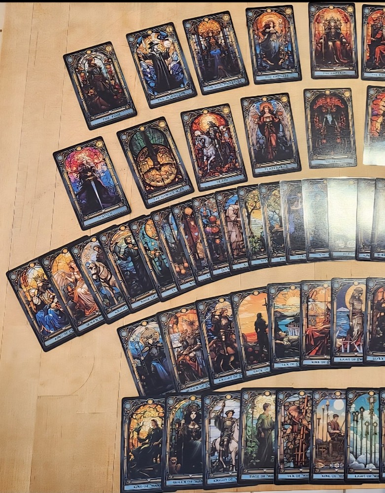 Stained Glass Tarot, 78 Card Deck, NO Guidebook