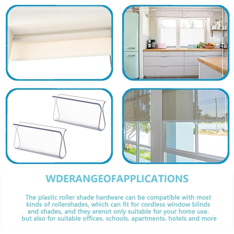 Roller Shade Grips 6 Pack Durable Plastic Window Blind Accessories Easy Install