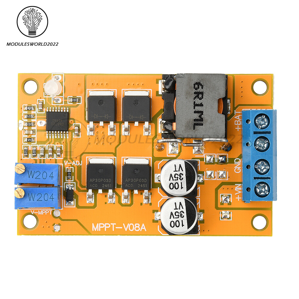DC8-28V 5A 100W MPPT Solar Charging Panel Regulator Controller 9V 12V 24V Switch