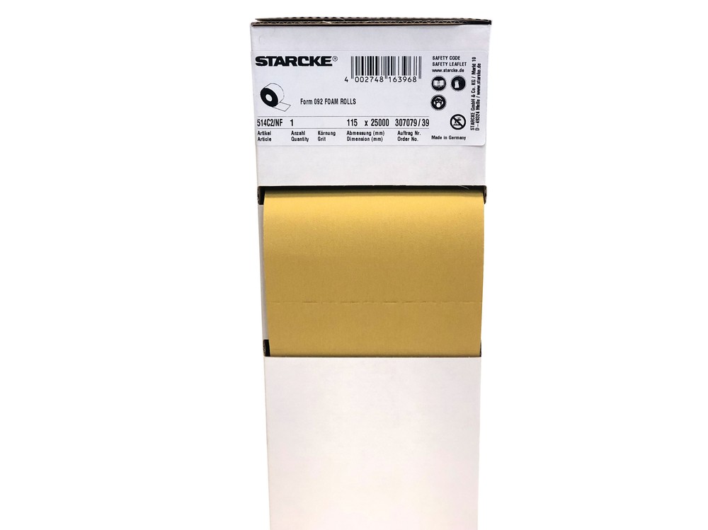 Foam Back Sanding Pads, Perforated Sheets Roll, 179 Sheets per Roll