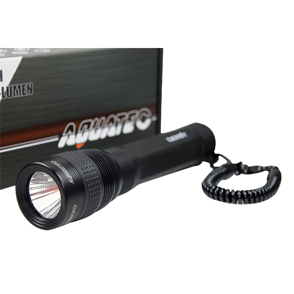 AQUATEC Scuba Diving Flashlight Cree Dive Torch LED-3200(Black)