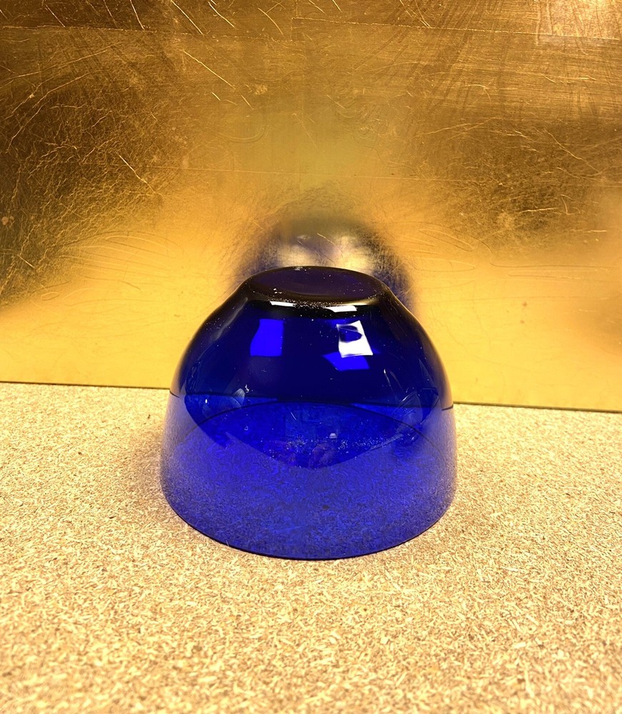Cartier Sterling Silver Bowl With Cobalt Insert
