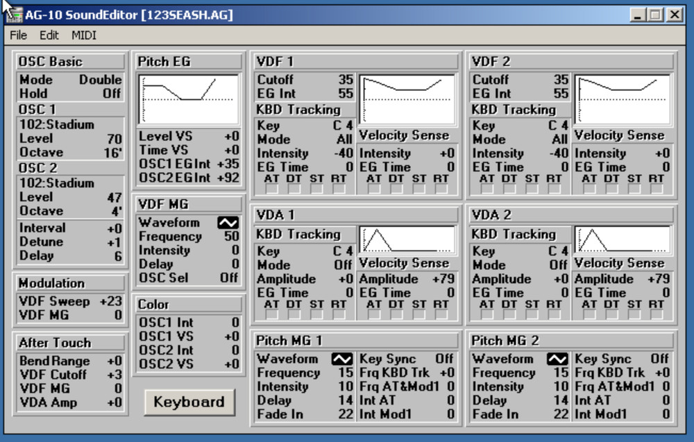 Korg AG-10 Audio Gallery Programmable AI Synthesizer SERVICED