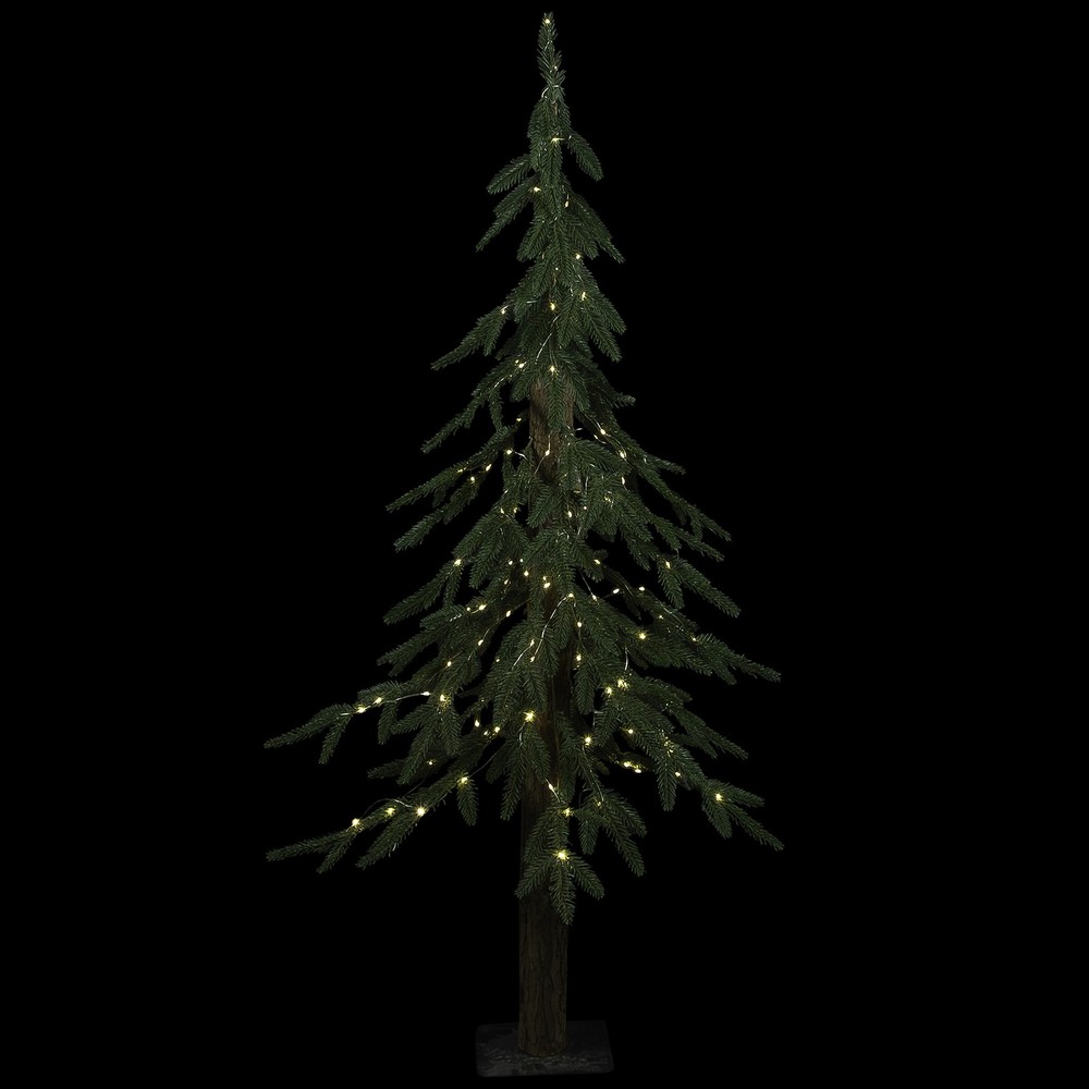 Northlight Pre-Lit Medium Alpine Artificial Christmas Tree - 4' - Clear LED