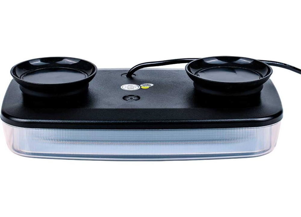 12" Amber LED Emergency Strobe Light; Magnetic Mount