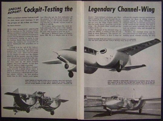 Channel-Wing Plane Willard Custer 1964 Cockpit Report