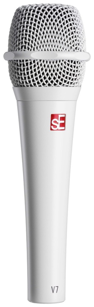 Se Electronics V7 White Handheld Dynamic Microphone Vocal Mic+Cable+Backpack