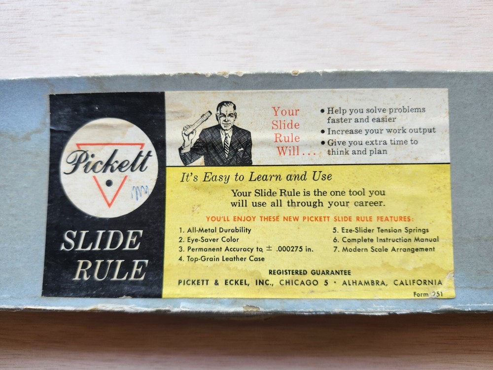 Pickett 1025 Helical Spring Design Side Rule, Full Documentation & Box