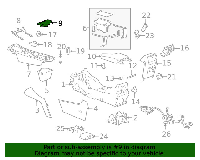 Genuine GM Storage Compartment 13274374