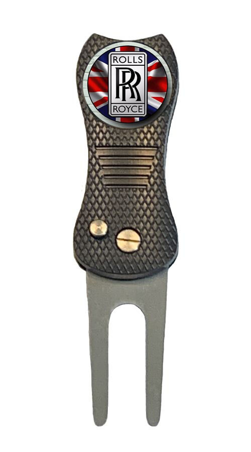 Rolls Royce Golf Ball Marker + Premium Switchblade Divot Tool