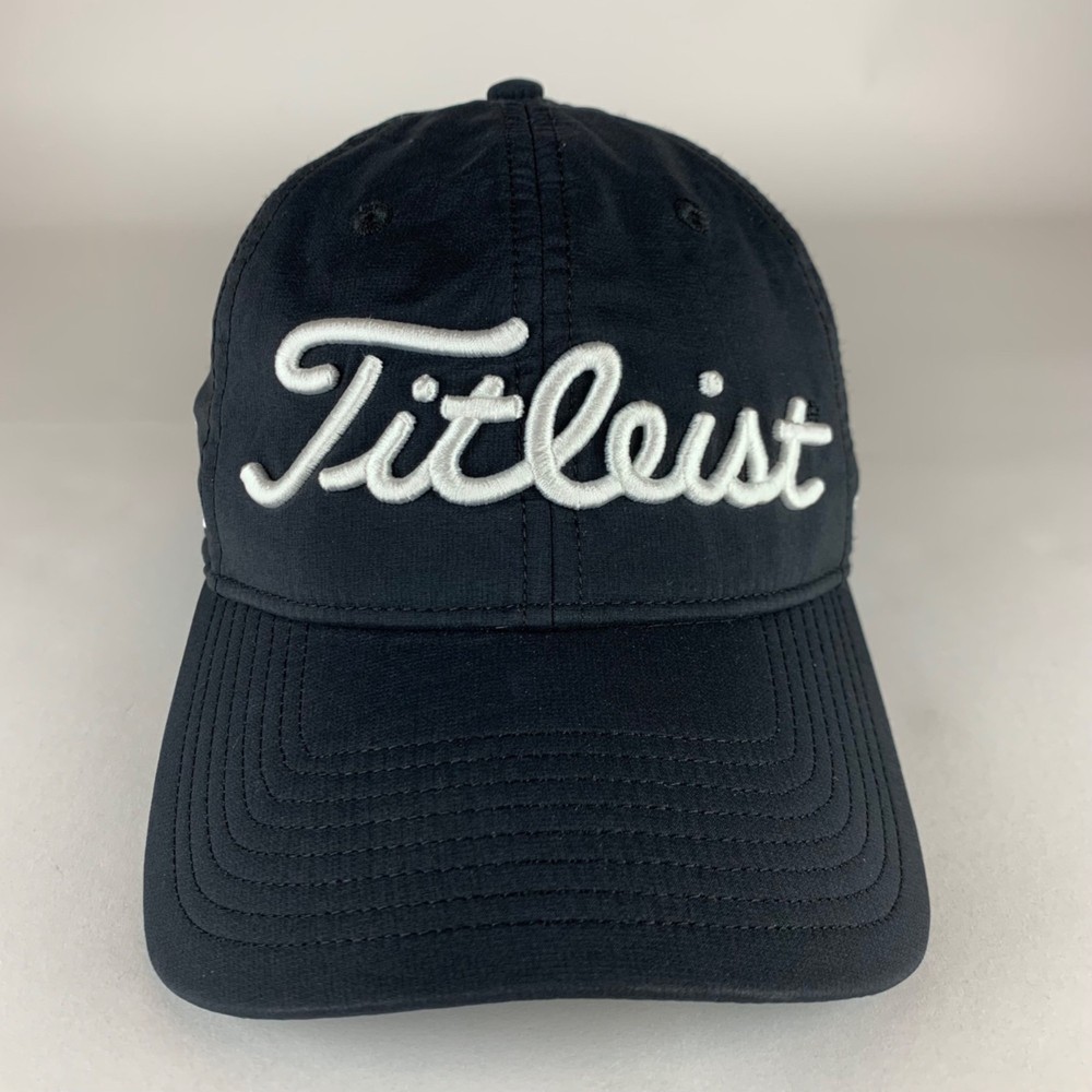 Titleist Footjoy Unisex Black Relaxed Fit Strapback Adjustable Hat