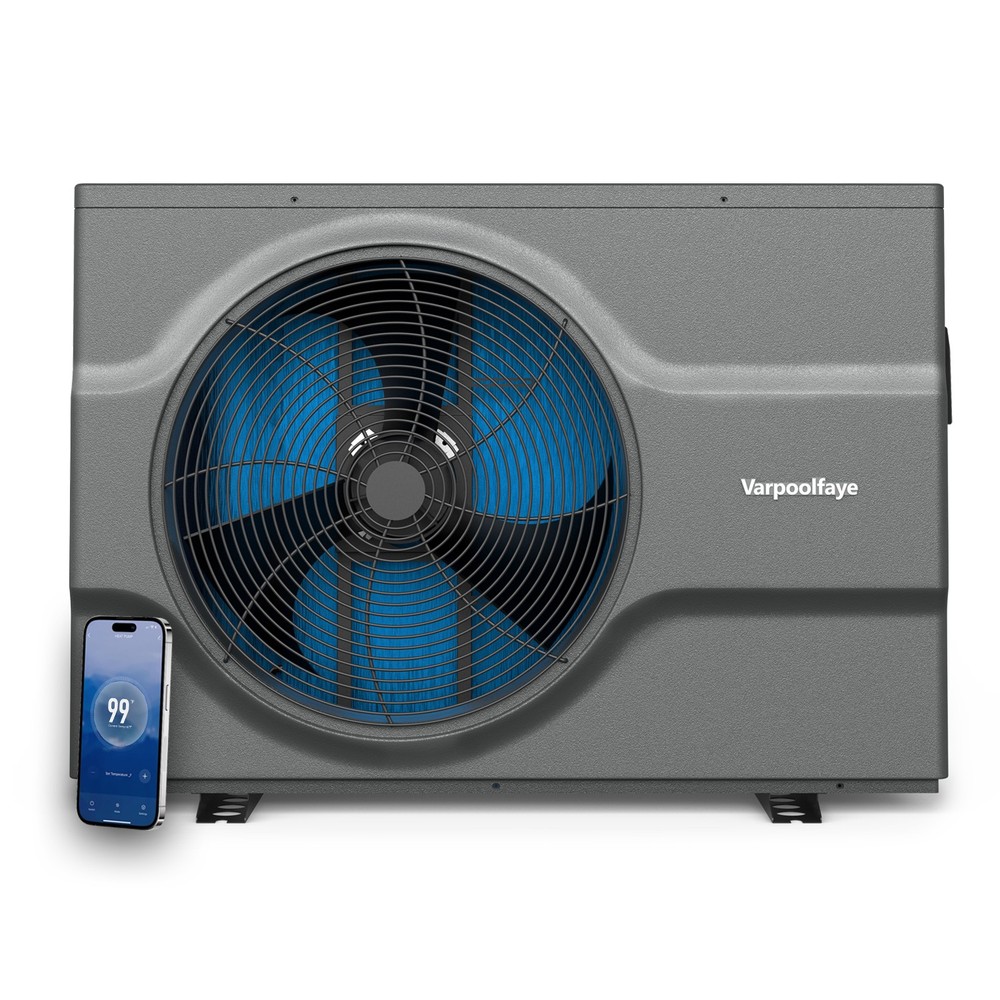 120000 BTU Pool Heater & Chiller Inverter Heat Pump In/Above Ground, 33K Gal