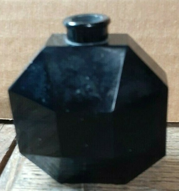 Vintage Amber 3 Inch Multi-sided Perfume Bottle