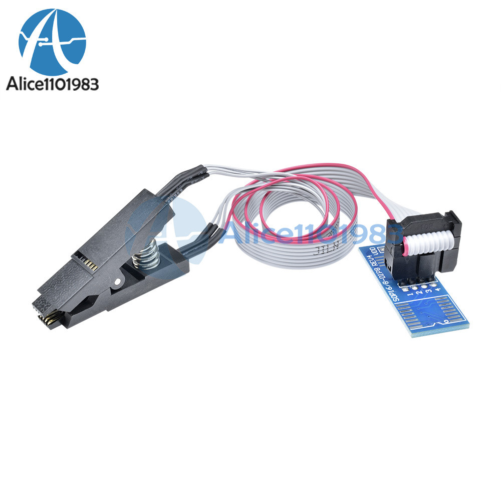 SOIC8 SOP8 Flash Chip IC Test Clips Socket Adpter BIOS/24/25/93 Programmer