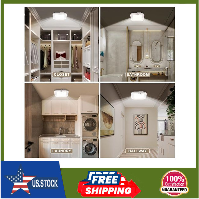 Rechargeable Motion Sensor Ceiling Light,No Wiring Battery Operated CeilingLight