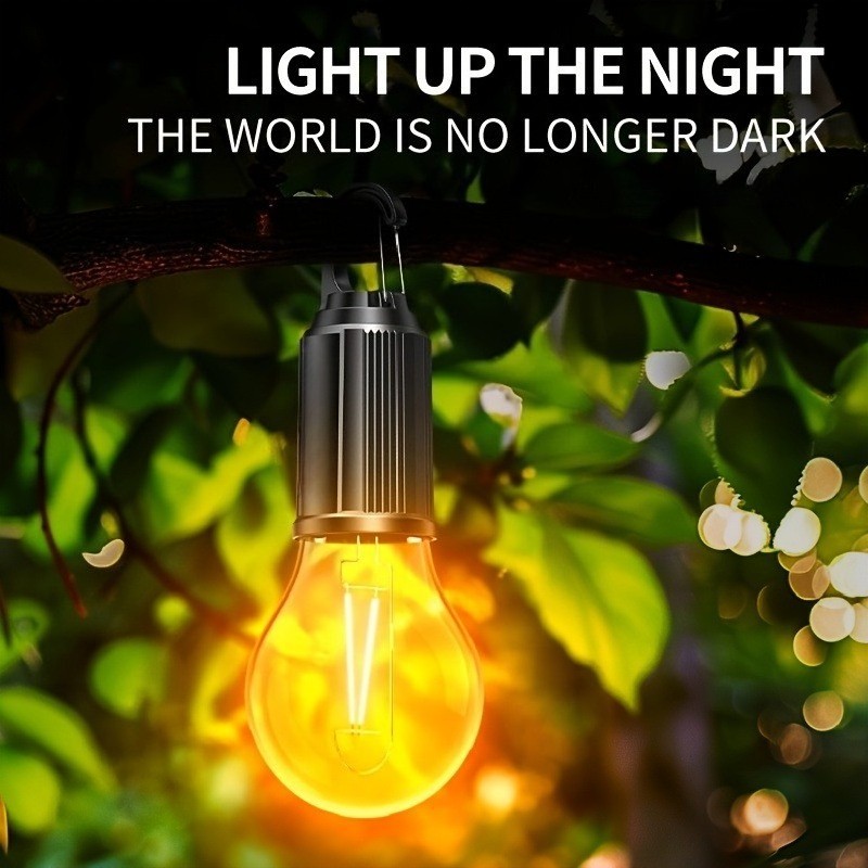 Solar Portable Camping Light with Hook LED Lighting Lantern Atmosphere Light