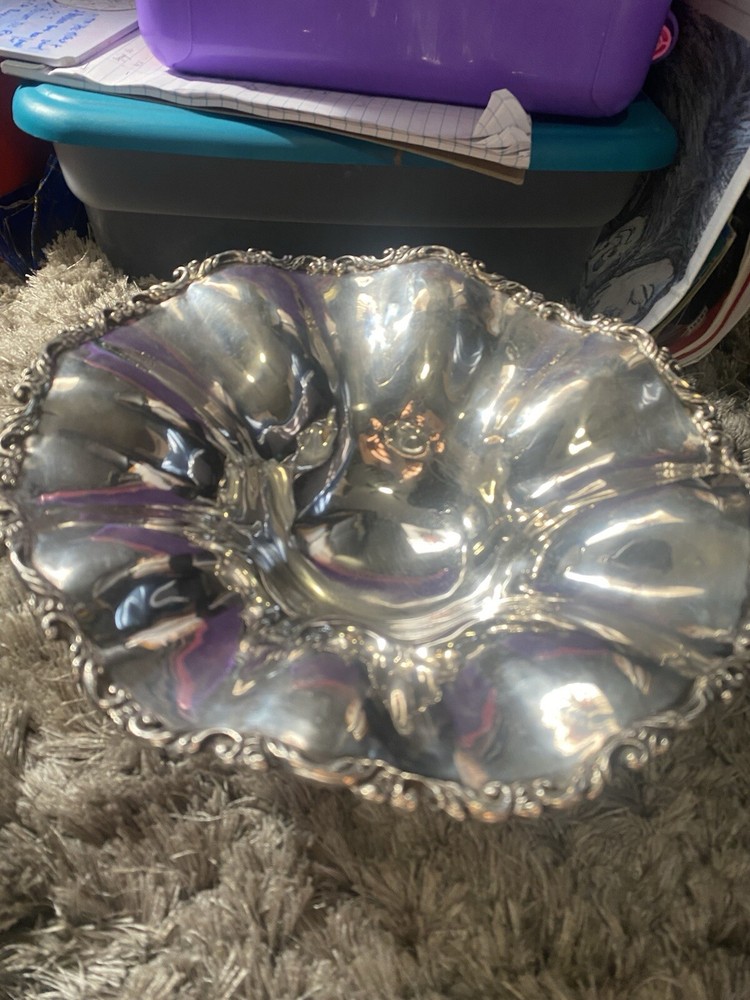Sterling Silver Fruit Bowl 825 Gram Old Antiques