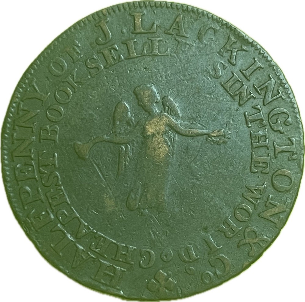1794 J Lackington Half Penny Conder Token A-137