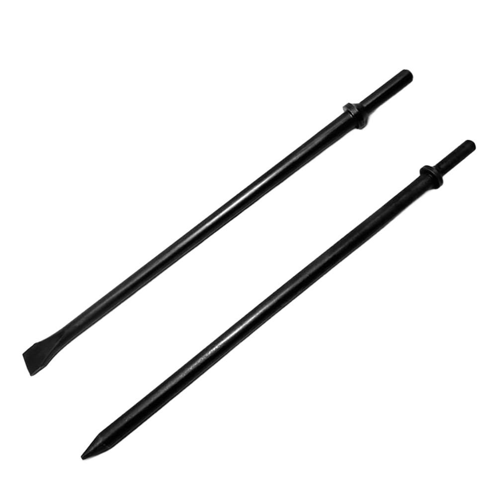 3/4" Width 14" Long Pneumatic Air Hammer Chisel Set Flat and Point Bits