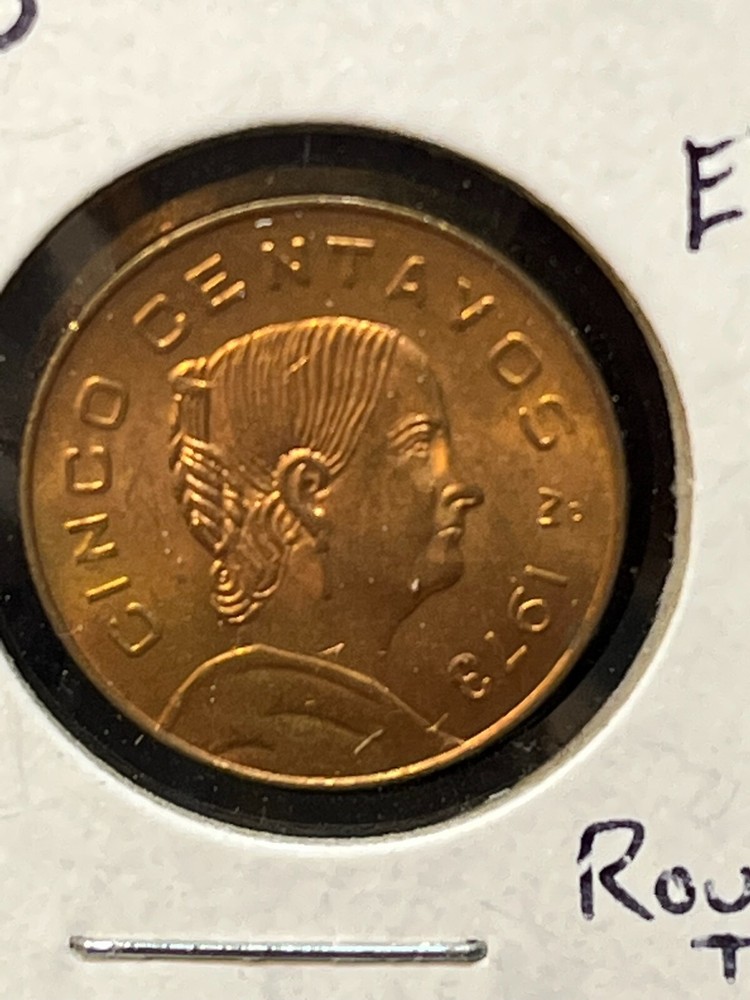 1973 Mexico 5 Centavos Round Top 3